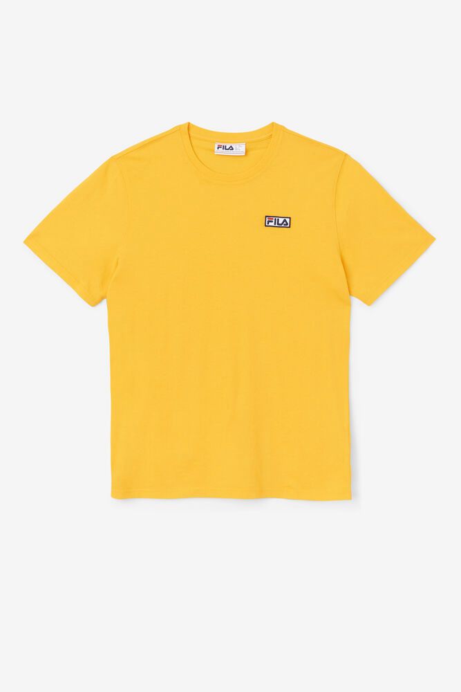 Fila T-Shirt Mens Yellow - Skylar - Philippines 0138762-ZD